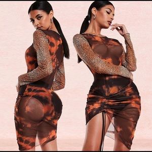 Sexy See Through Drawstring Dress.